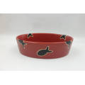 Ceramic Glazed Cat Bowl